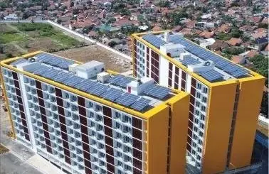 Rooftop solar at Pertamina Apartment Patra Lomanis, Cilacap